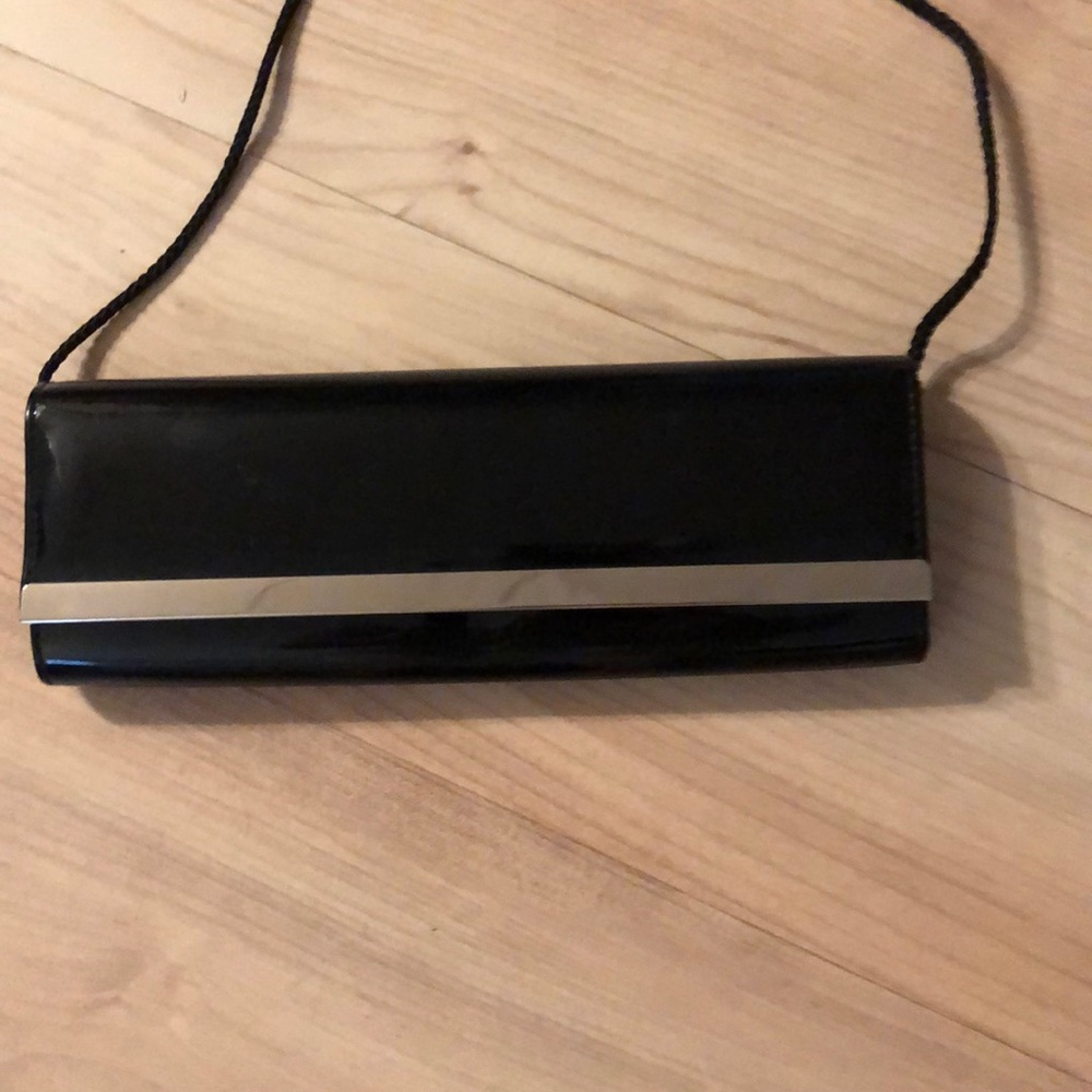 Black Patent Clutch